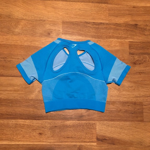 Gymshark Ultra Seamless Crop Blue - Picture 2 of 2